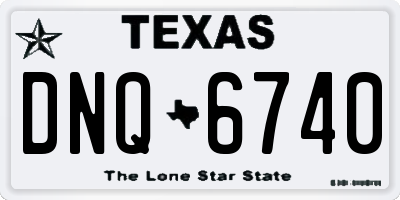TX license plate DNQ6740