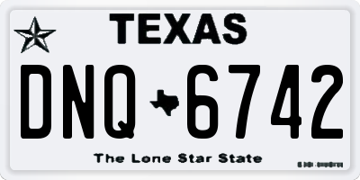 TX license plate DNQ6742