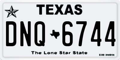 TX license plate DNQ6744