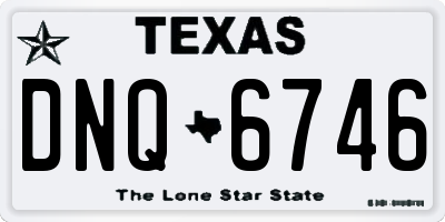 TX license plate DNQ6746
