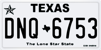 TX license plate DNQ6753