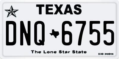 TX license plate DNQ6755