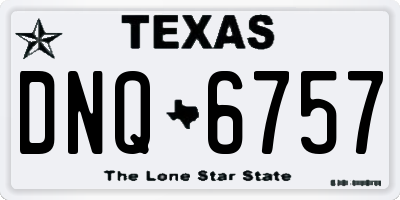 TX license plate DNQ6757