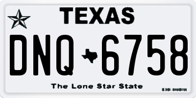 TX license plate DNQ6758