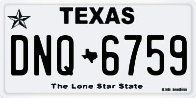 TX license plate DNQ6759