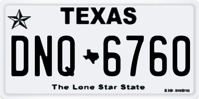 TX license plate DNQ6760