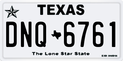 TX license plate DNQ6761