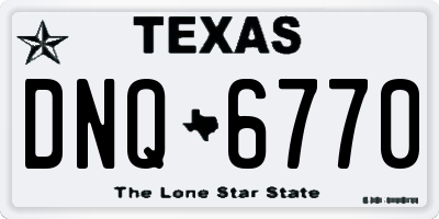 TX license plate DNQ6770