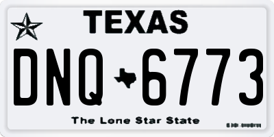 TX license plate DNQ6773
