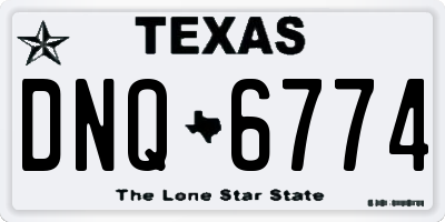 TX license plate DNQ6774