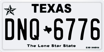 TX license plate DNQ6776