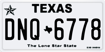 TX license plate DNQ6778