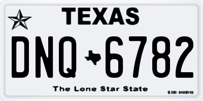 TX license plate DNQ6782