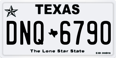 TX license plate DNQ6790