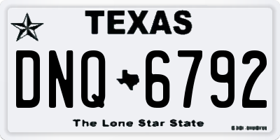 TX license plate DNQ6792