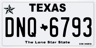 TX license plate DNQ6793