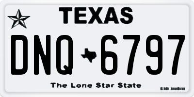 TX license plate DNQ6797