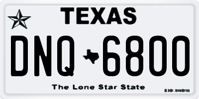 TX license plate DNQ6800