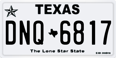 TX license plate DNQ6817