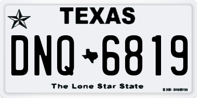 TX license plate DNQ6819