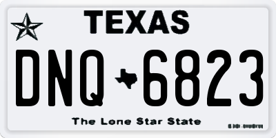 TX license plate DNQ6823