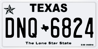 TX license plate DNQ6824