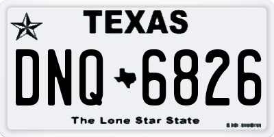 TX license plate DNQ6826