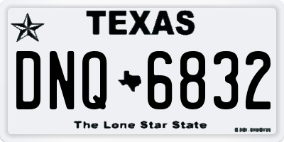 TX license plate DNQ6832