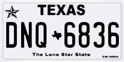 TX license plate DNQ6836
