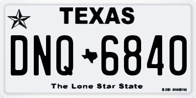 TX license plate DNQ6840