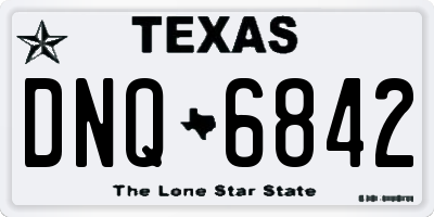 TX license plate DNQ6842
