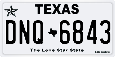 TX license plate DNQ6843