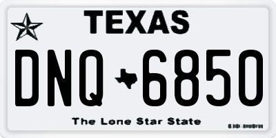 TX license plate DNQ6850