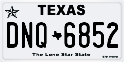 TX license plate DNQ6852