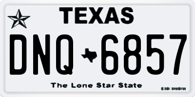 TX license plate DNQ6857