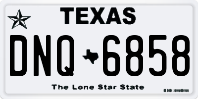 TX license plate DNQ6858