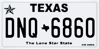 TX license plate DNQ6860