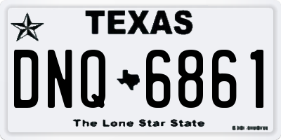 TX license plate DNQ6861