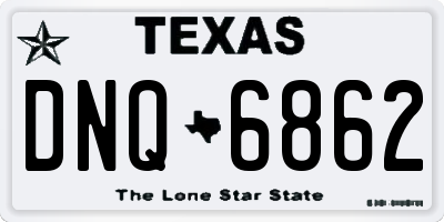 TX license plate DNQ6862