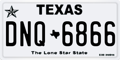 TX license plate DNQ6866