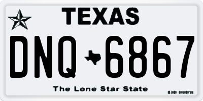 TX license plate DNQ6867