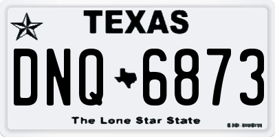 TX license plate DNQ6873
