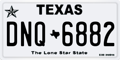 TX license plate DNQ6882