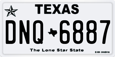 TX license plate DNQ6887