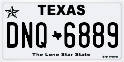 TX license plate DNQ6889