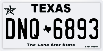 TX license plate DNQ6893