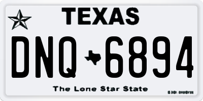 TX license plate DNQ6894
