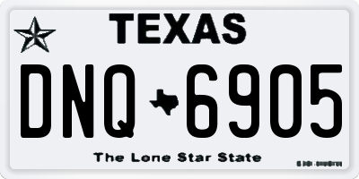 TX license plate DNQ6905