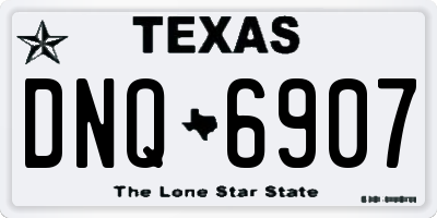 TX license plate DNQ6907