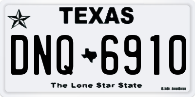TX license plate DNQ6910